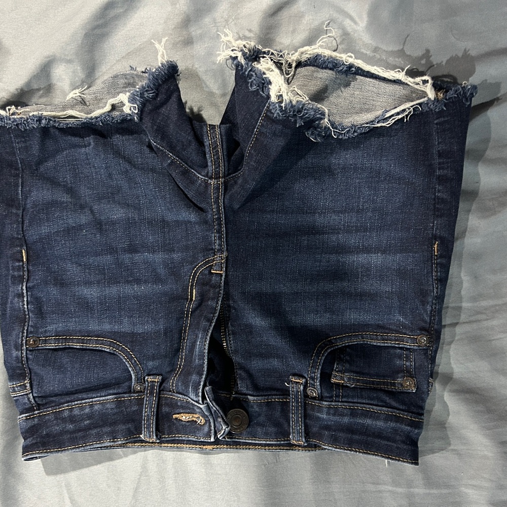 Women's Distressed Blue Jean Shorts